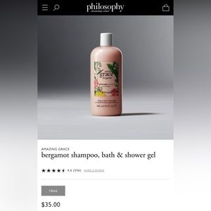 Philosophy Amazing Grace Bergamot Shampoo Shower Gel